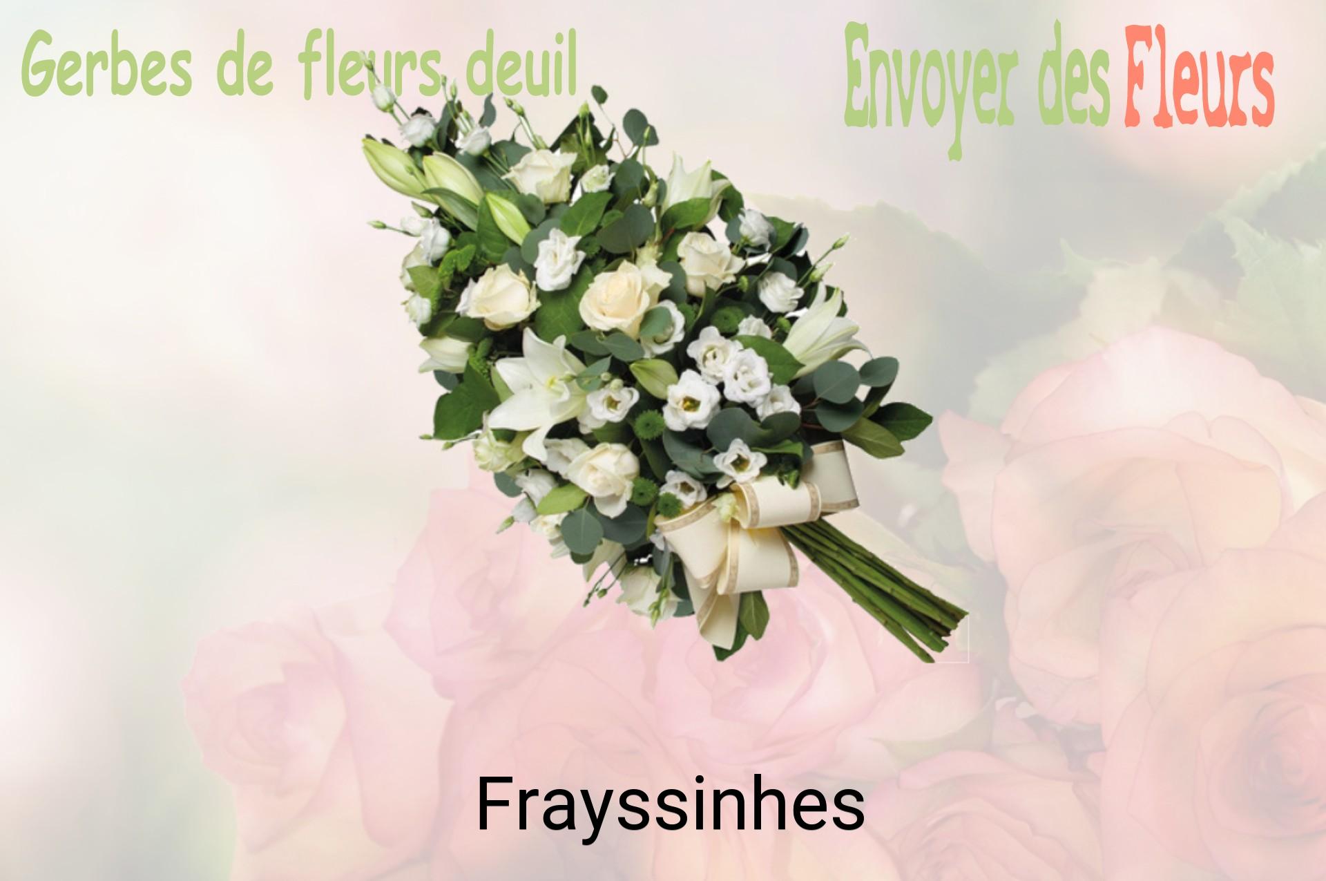 Gerbe de fleurs de deuil livrée à Frayssinhes